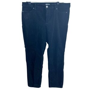 J. JILL Cotton Velour Velvet Pants Black 14 Petite